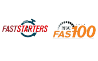 This picture is of two logos the first on the left is Faststarters and the second on the right is Fast100.